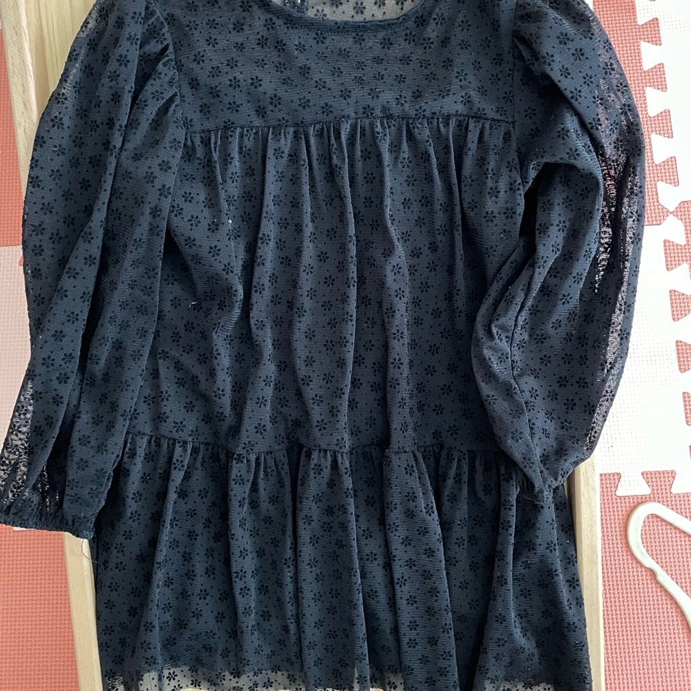 Girls Zara Black Lace Dress